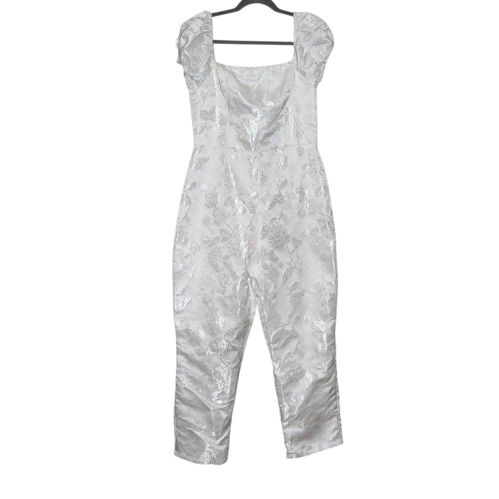 Lulus White Off the Shoulder Cropped Jumpsuit NWT Size Medium Wedding Jumpsuit - Picture 2 of 11